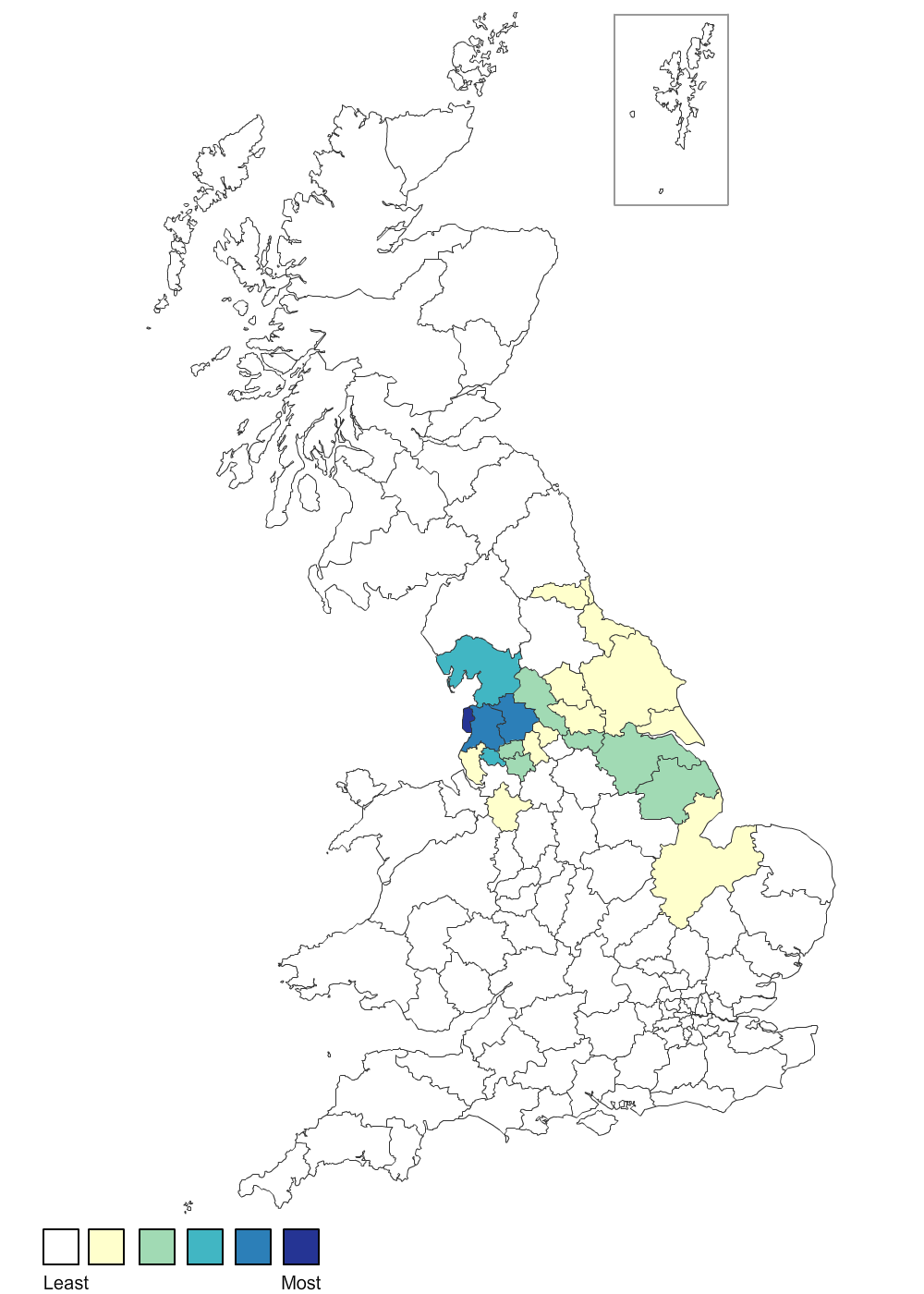 Parkinson surname map